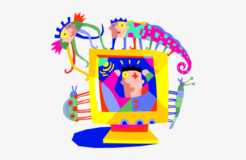 Computer Monitor With Insects On It Royalty Free Vector - H H Beam Elementary School, transparent png #2930986