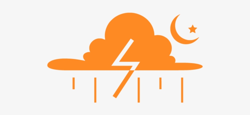 Lightning - Silhouette, transparent png #2931279