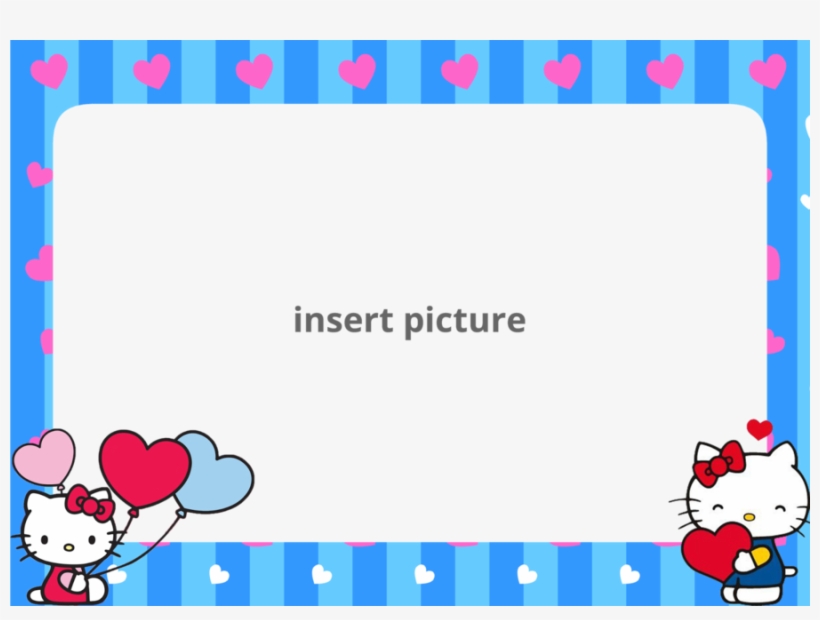 Picture Frame Clipart Picture Frames Hello Kitty Clip - Border Hello Kitty Design, transparent png #2931892