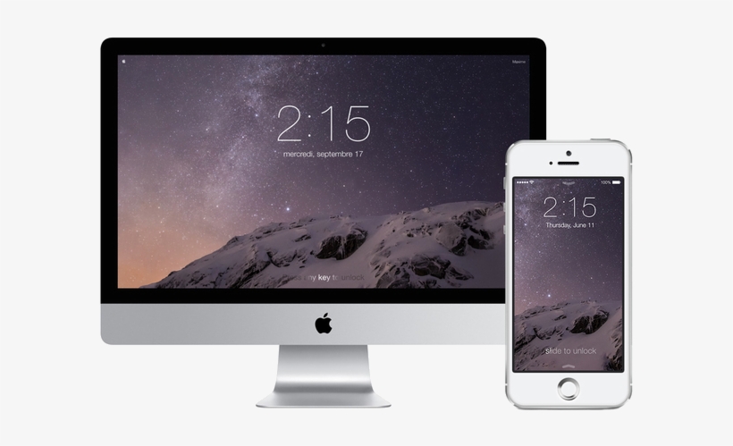 Ios 8 Lockscreen For Osx - Apple Iphone 6 - 16 Gb - Silver - Unlocked, transparent png #2931920
