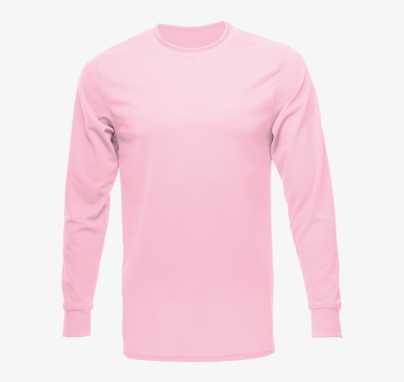 Unisex Long Sleeve Dry Shirt, Light Pink - Long Sleeve Shirts Unisex, transparent png #2932035