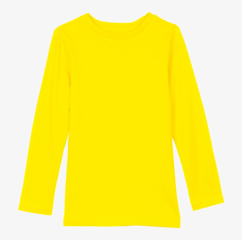 Long Sleeve T Shirt Yellow, transparent png #2932381
