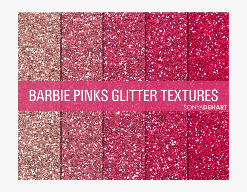 Glitter Textures Digital Paper Pack Barbie Pinks - Barbies Texture, transparent png #2932495
