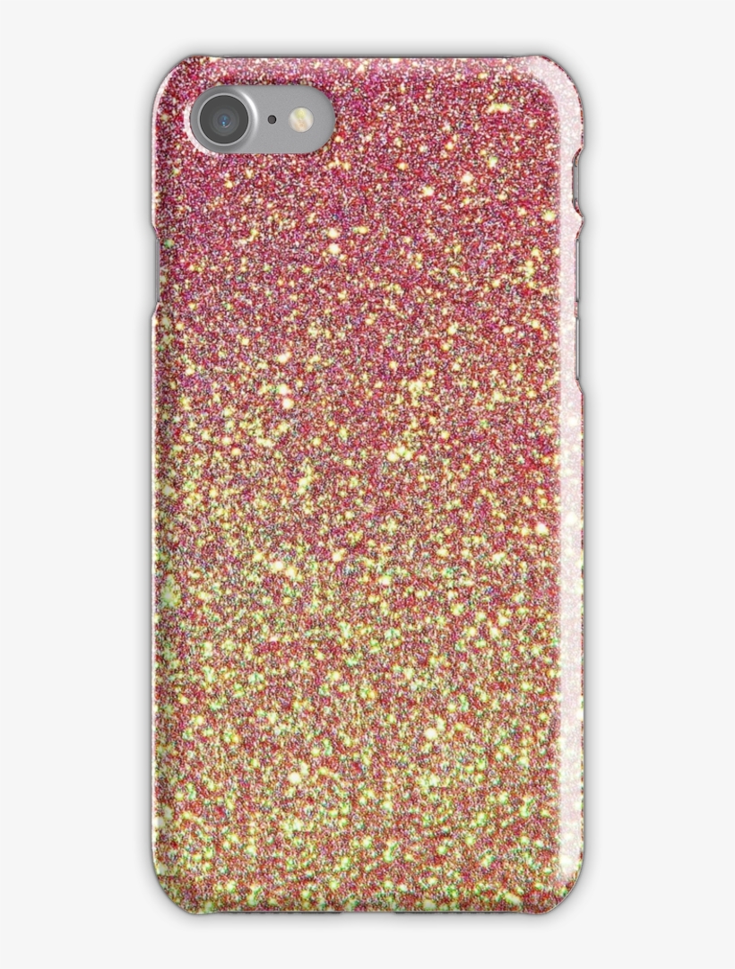 Pink Gold Glitter Texture Iphone 7 Snap Case - Rosa Goldglitter-imitatfolie Flachmann, transparent png #2932519