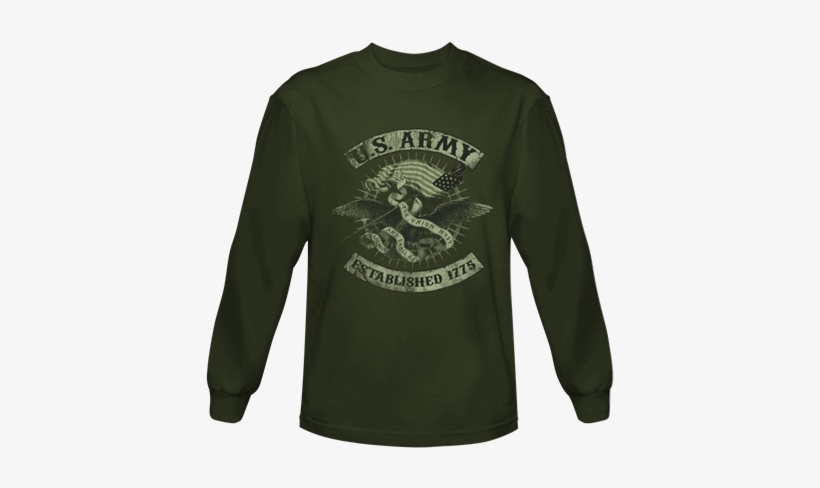Established 1775 Long Sleeve T-shirt - Army - Union Eagle T-shirt Size M, transparent png #2932705