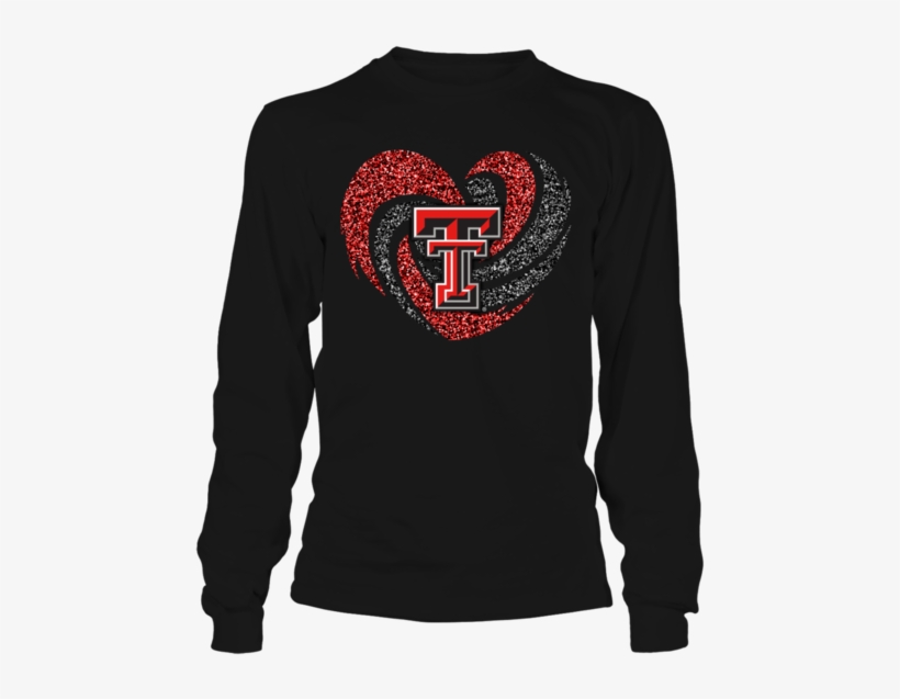 Texas Tech Red Raiders Sparkle Hurricane Heart Shirt - I M A Simple Man I Like Boobs Beer, transparent png #2932749