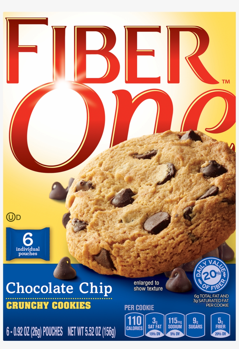 Fiber One Crunchy Chocolate Chip Cookies, transparent png #2933185