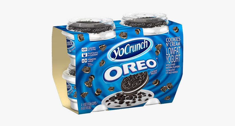 Oreo-4pk - Yocrunch Cookie And Cream Calories, transparent png #2933449