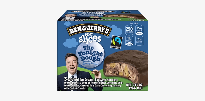The Tonight Dough® Pint Slices 3 Count - Ben & Jerrys Pint Slices Ice Cream Bars, The Tonight, transparent png #2933717