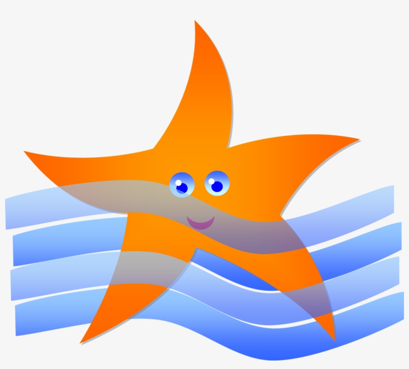 Beach, Beach Sea Sea Shell Swimming Seashore Fish - การ์ตูน ทะเล Png, transparent png #2934317