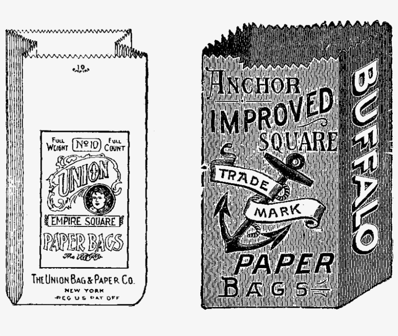 These Are Two Wonderful Paper Bag Digital Stamps With - Illustration, transparent png #2934902