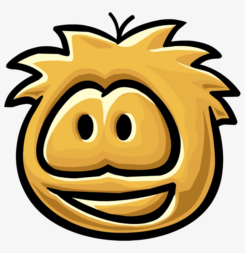 Golden Puffle Statue - Club Penguin Golden Puffle, transparent png #2935541