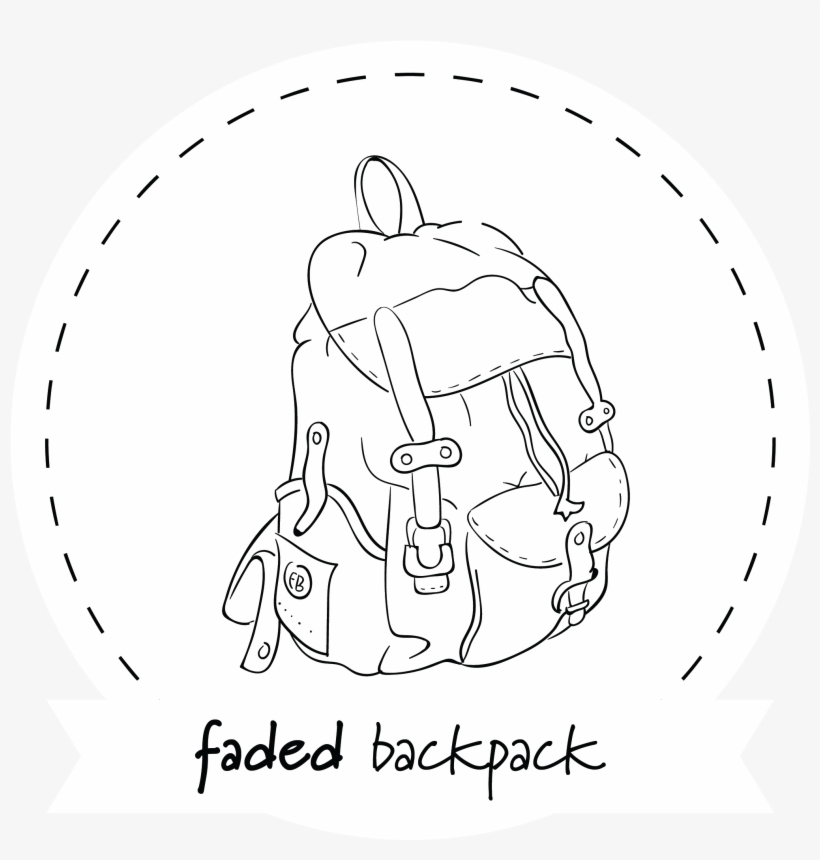 Faded Backpack - Cartoon, transparent png #2935562