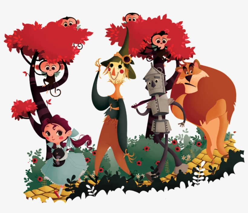 Fairytale Fauna Decorative Pattern - Mago De Oz Vector, transparent png #2936120