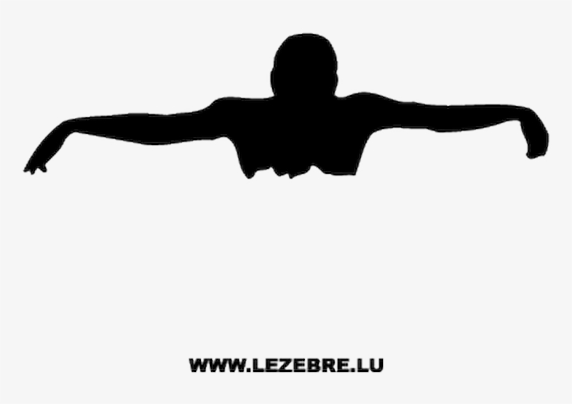 Swimmer Swimming Decal 2 Swimming Silhouette Png - Silhouette Sports Png Natation, transparent png #2936405