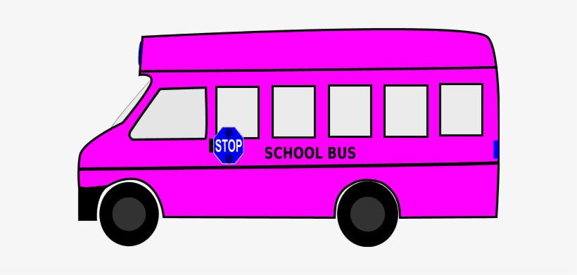 Pink Clipart School Bus - Red Cartoon School Bus, transparent png #2936614