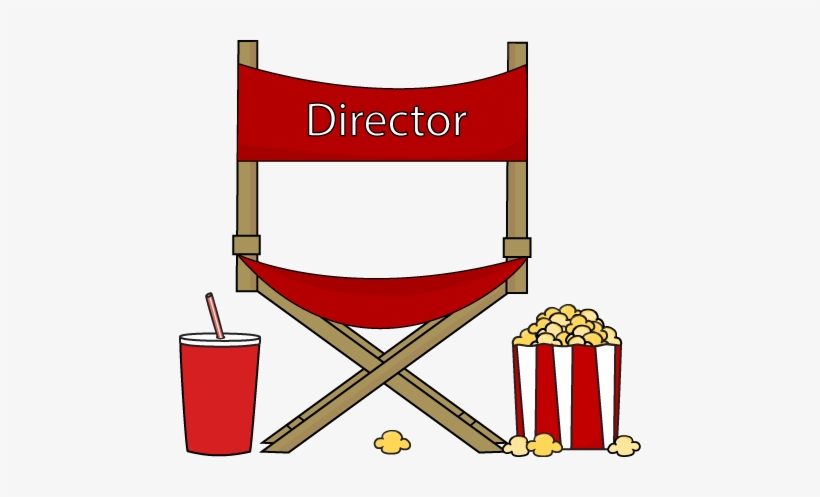 Movie Clipart Drink - Directors Chair Clip Art, transparent png #2937012