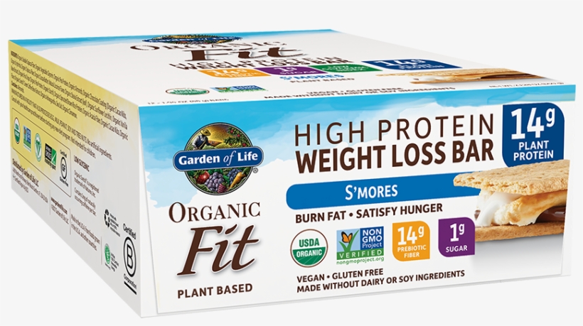 Garden Of Life Organic Fit Bar S'mores - Garden Of Life Fit Plant Based High Protein Weight, transparent png #2937516
