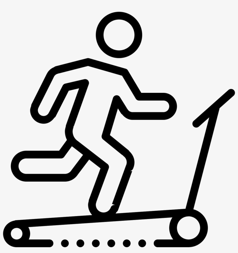 There Is A Bathroom Symbol Man In The Position Of Right - Treadmill, transparent png #2938124