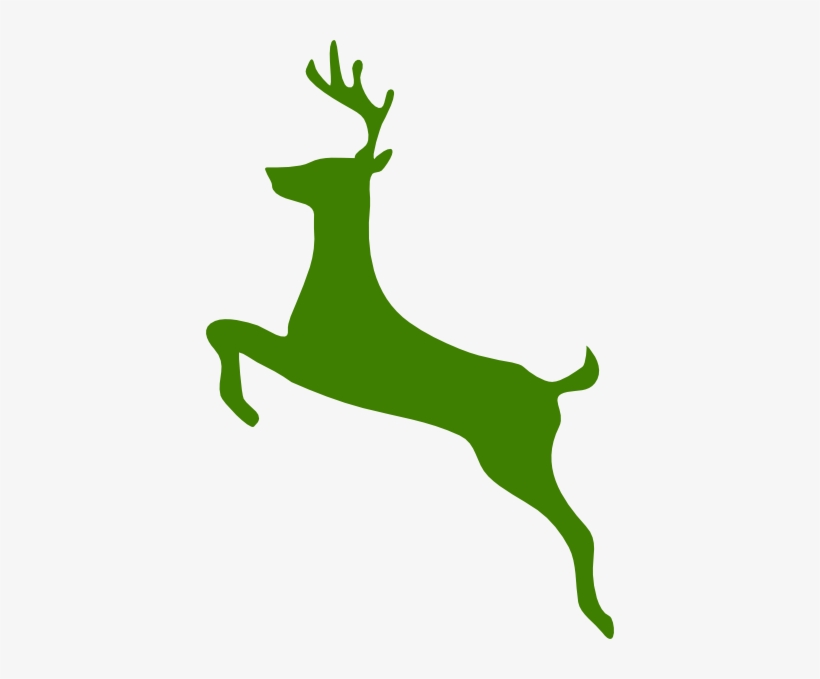 Green Reindeer Clipart Png For Web - Deer Clip Art, transparent png #2938889