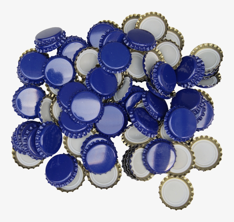 100 Blue Crown Caps - 250 Crown Bottle Caps - Blue - Home Brew, transparent png #2939131
