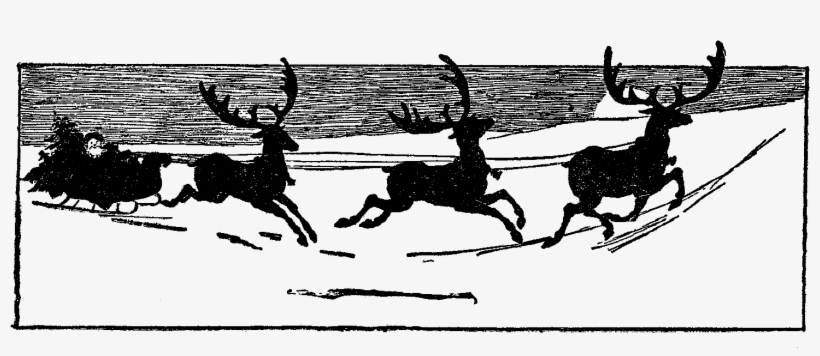 Santa And Reindeer Image - Santa Claus, transparent png #2939754