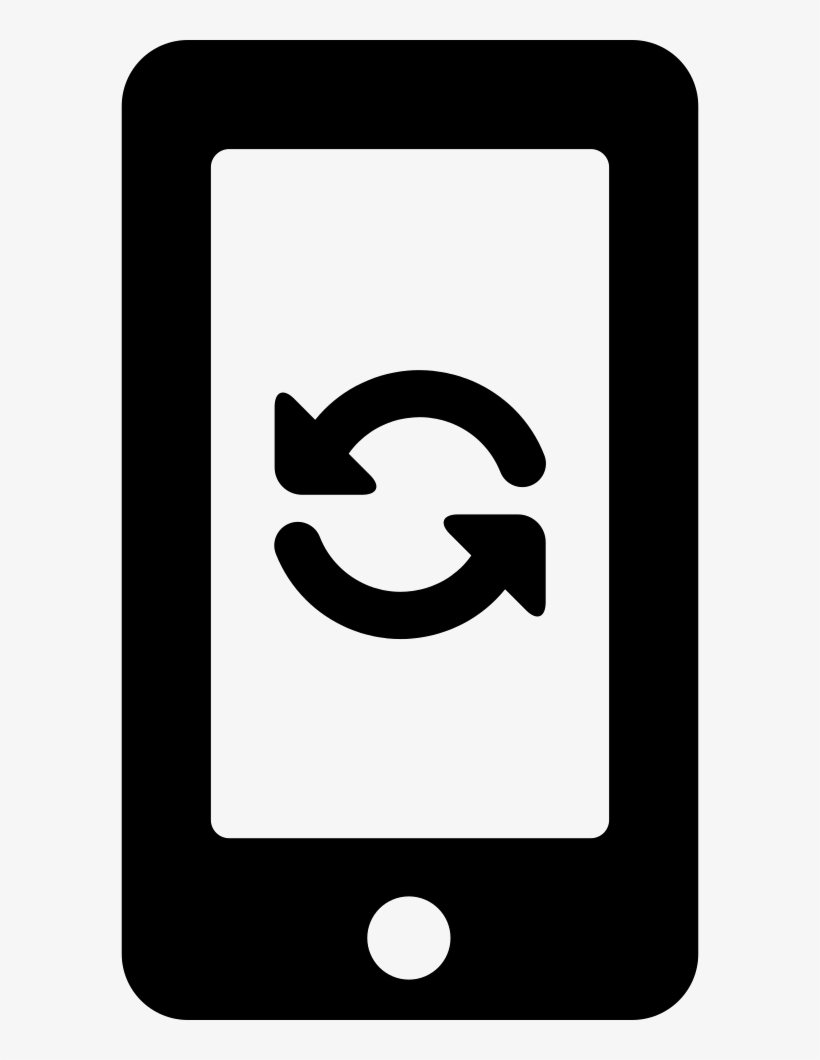 Refresh Circular Arrows Couple Symbol On Phone Screen - Icon, transparent png #2939866