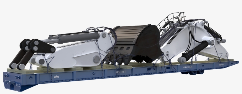 Mining Equipment On Rolltrailer - Jpeg, transparent png #2939912