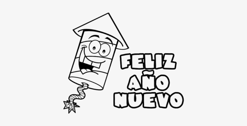 Año-nuevo - Dibujos De Feliz Año Nuevo Para Colorear, transparent png #2940151