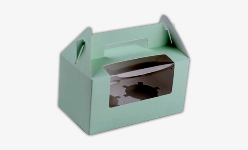 Personalised Cupcake Boxes With Gable Top & Pvc Windows - Box, transparent png #2940199
