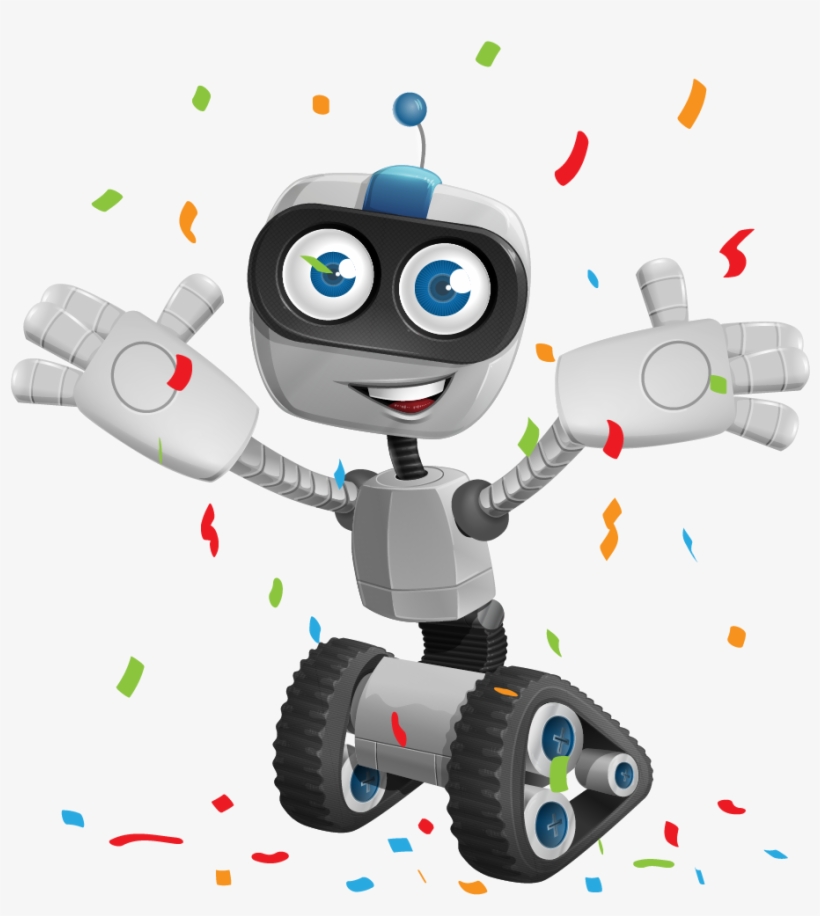 Desde Logix5 Os Deseamos Un Feliz Año Nuevo - Vector Nano Cartoon Robot, transparent png #2940465