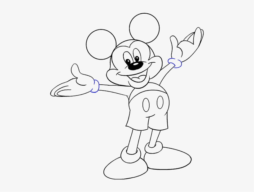 How To Draw Mickey Mouse - Drawing, transparent png #2940488