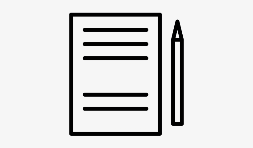 Paper And Pencil Vector - Paper And Pencil Icon, transparent png #2941202