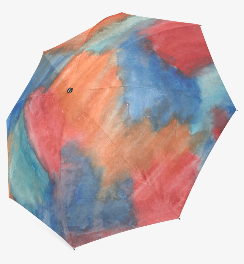 Stained Glass Brush Strokes Foldable Umbrella - Umbrella, transparent png #2941663
