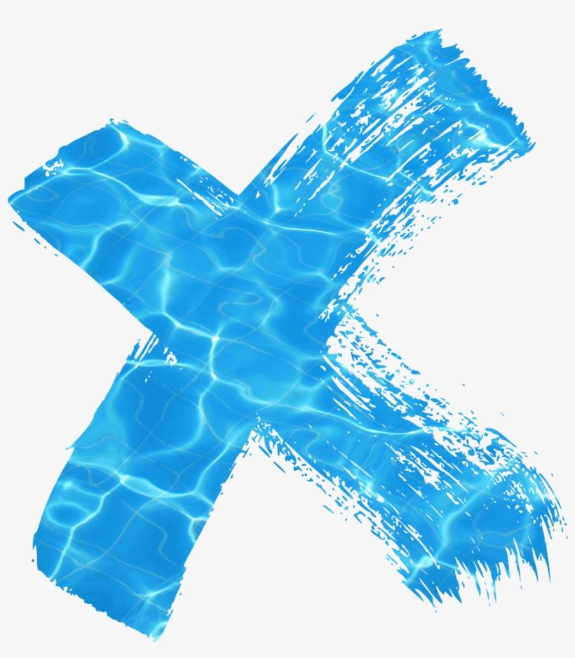 Ftestickers Cross Brush Stroke Blue Water 4asno4i - 58071 Dispenser Cloro Galleggiante Bestway Per Piscina, transparent png #2941713