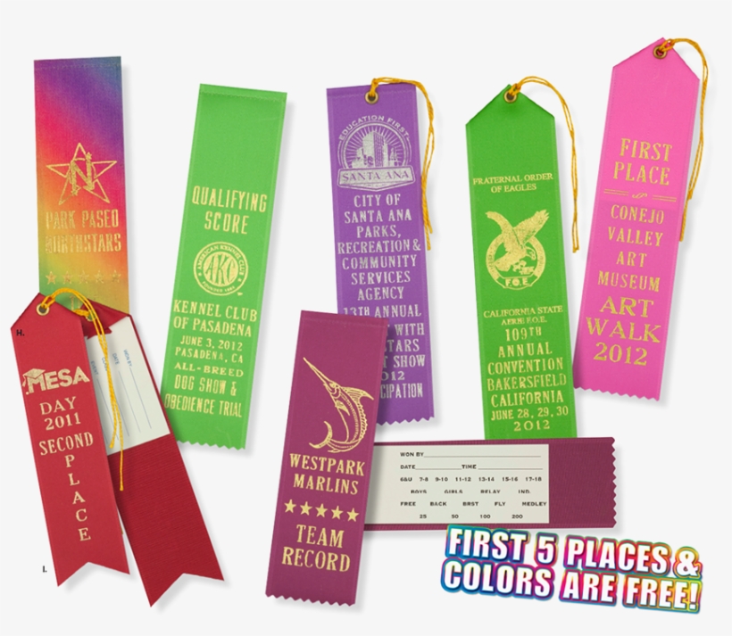 Sage/64334 - Award Ribbons - Hemmed & Pointed Tops (2" X 6 1/2", transparent png #2941756