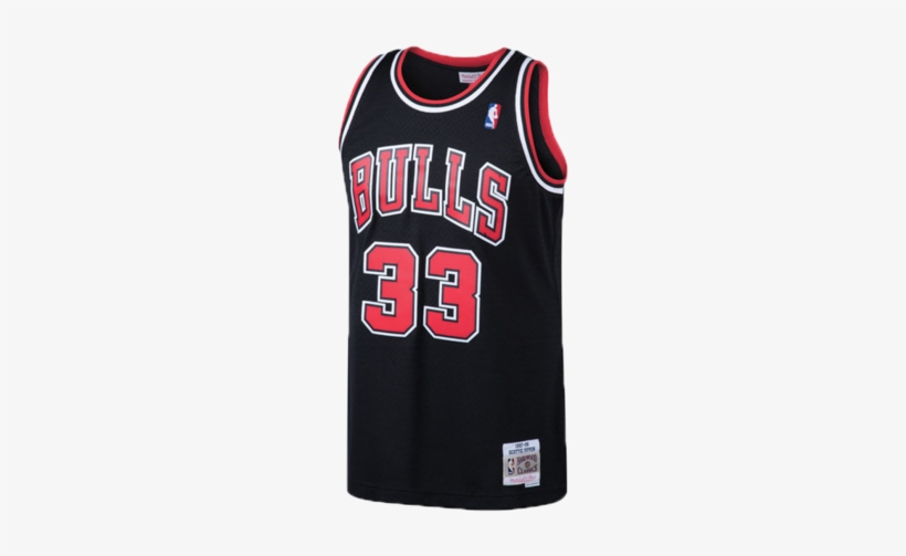 Chicago Bulls Scottie Pippen Black Swingman Jersey - Scottie Pippen Jersey Black, transparent png #2942015