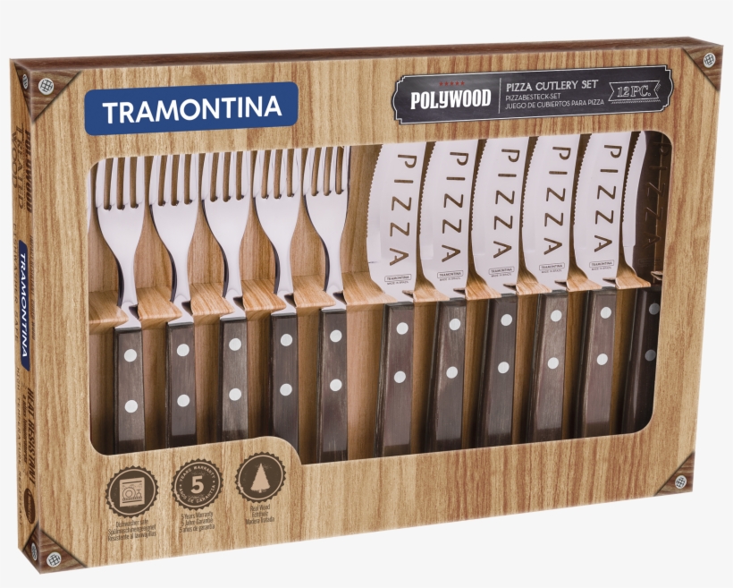 Polywood Pizza Set - Conjunto Talheres Pizza Inox, transparent png #2942118
