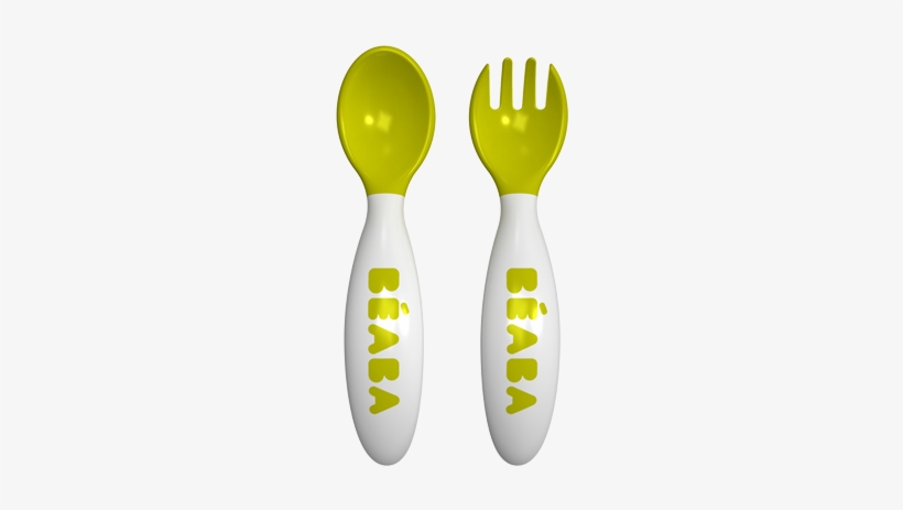Cubiertos Etapa - Beaba 2-piece 2nd Stage Soft Cutlery Set With Case, transparent png #2942138