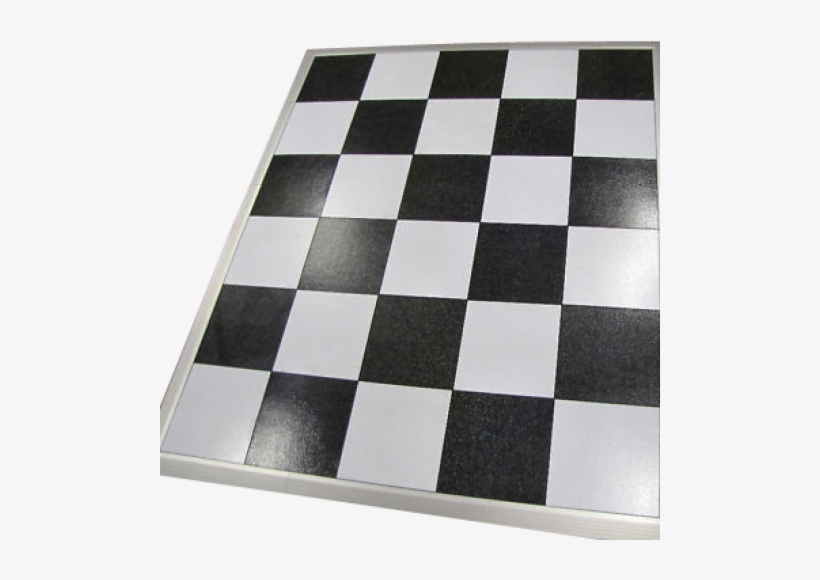Dance Floor Black & White Chequer Pattern - Cherry Wood Chess Board, transparent png #2942275