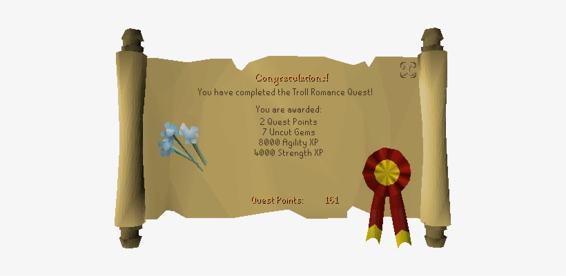 Troll Romance Reward Scroll - Runescape Quest, transparent png #2942328