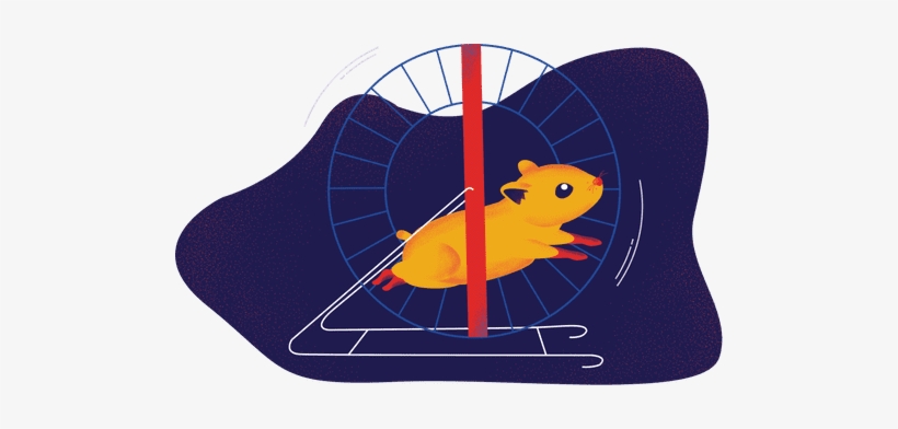 Hamster Running On Hamster Wheel - Hamster Wheel, transparent png #2942634