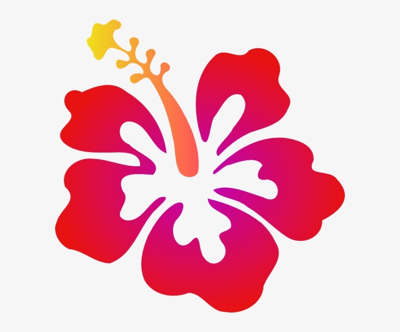 Hibiscus Red Clip Art At Clker - Red Hibiscus Flower Clip Art, transparent png #2942907