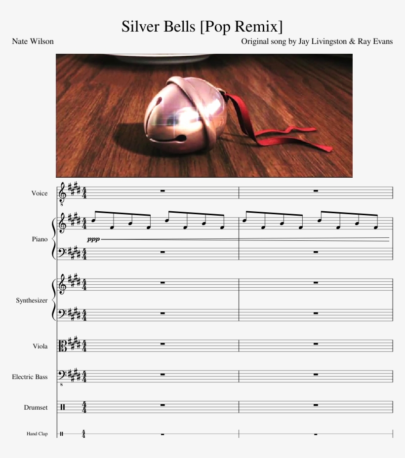 Silver Bells [pop Remix] Sheet Music Composed By Original - Document, transparent png #2943097