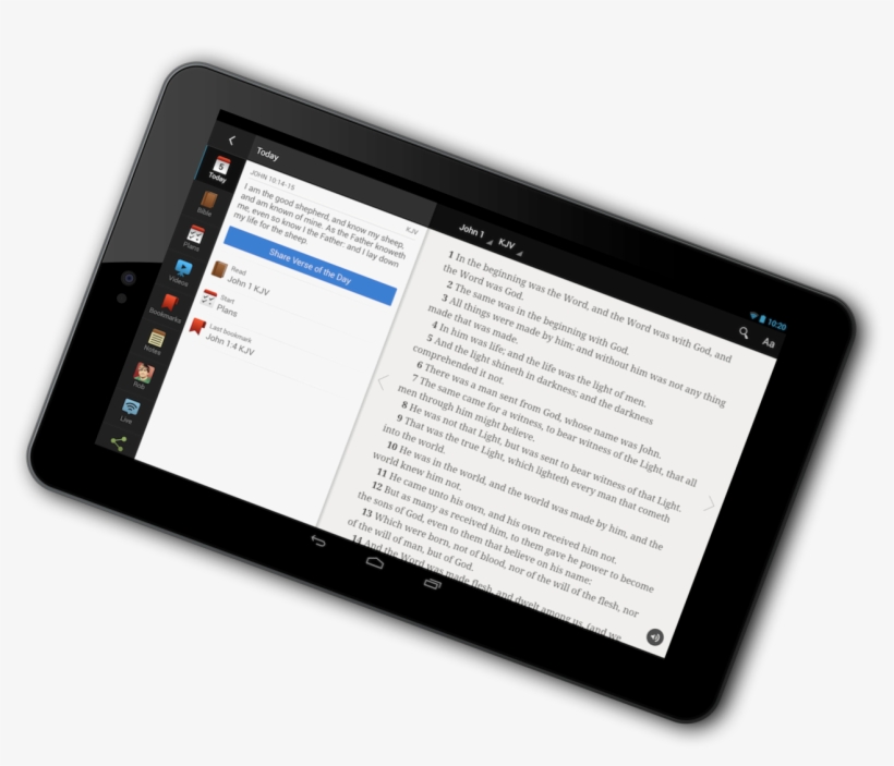 The Bible App For Android Tablet - Tablet Computer, transparent png #2943270