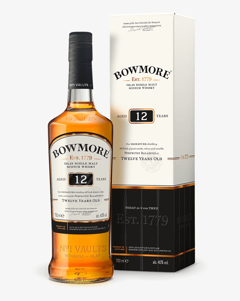 Bowmore 12 Year Old Product Shot - Bowmore 12 Year Old, transparent png #2943496
