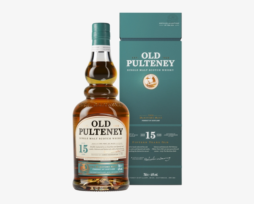 15 Years Old Single Malt Scotch Whisky - Old Pulteney Huddart, transparent png #2943683
