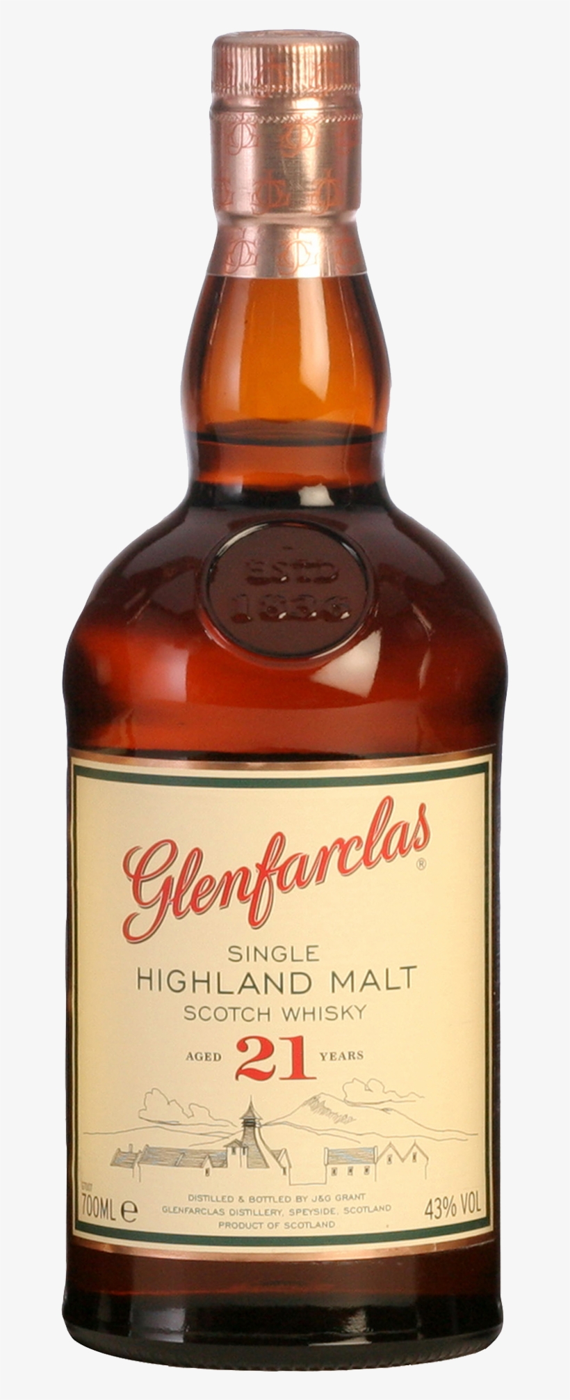 Glenfarclas 21 Year Old Scotch Whisky 700ml - Glenfarclas 21 Year Old Single Malt Whisky, transparent png #2943700