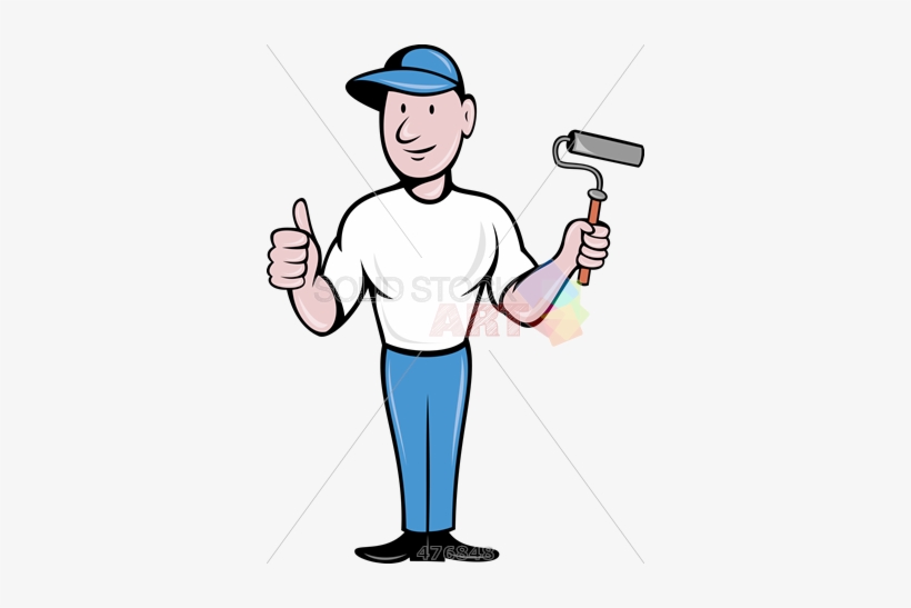 Stock Illustration Of Old Fashioned Cartoon Illustration - Cartoon Painter, transparent png #2943704