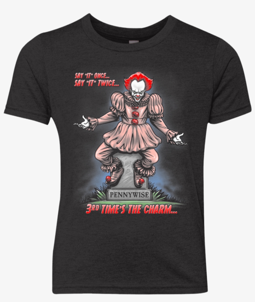 Pennywise The Dancing Clown Youth Triblend T-shirt - Pennywise Shirts, transparent png #2943964